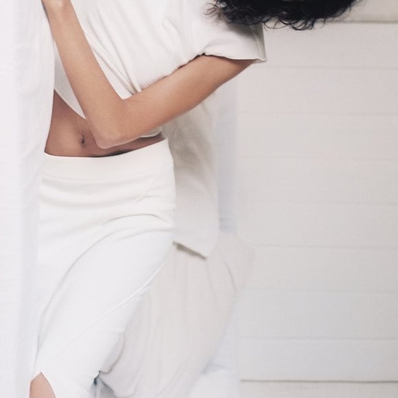 ZARA High-Waisted Slit Midi Skirt - Picture 4 of 6